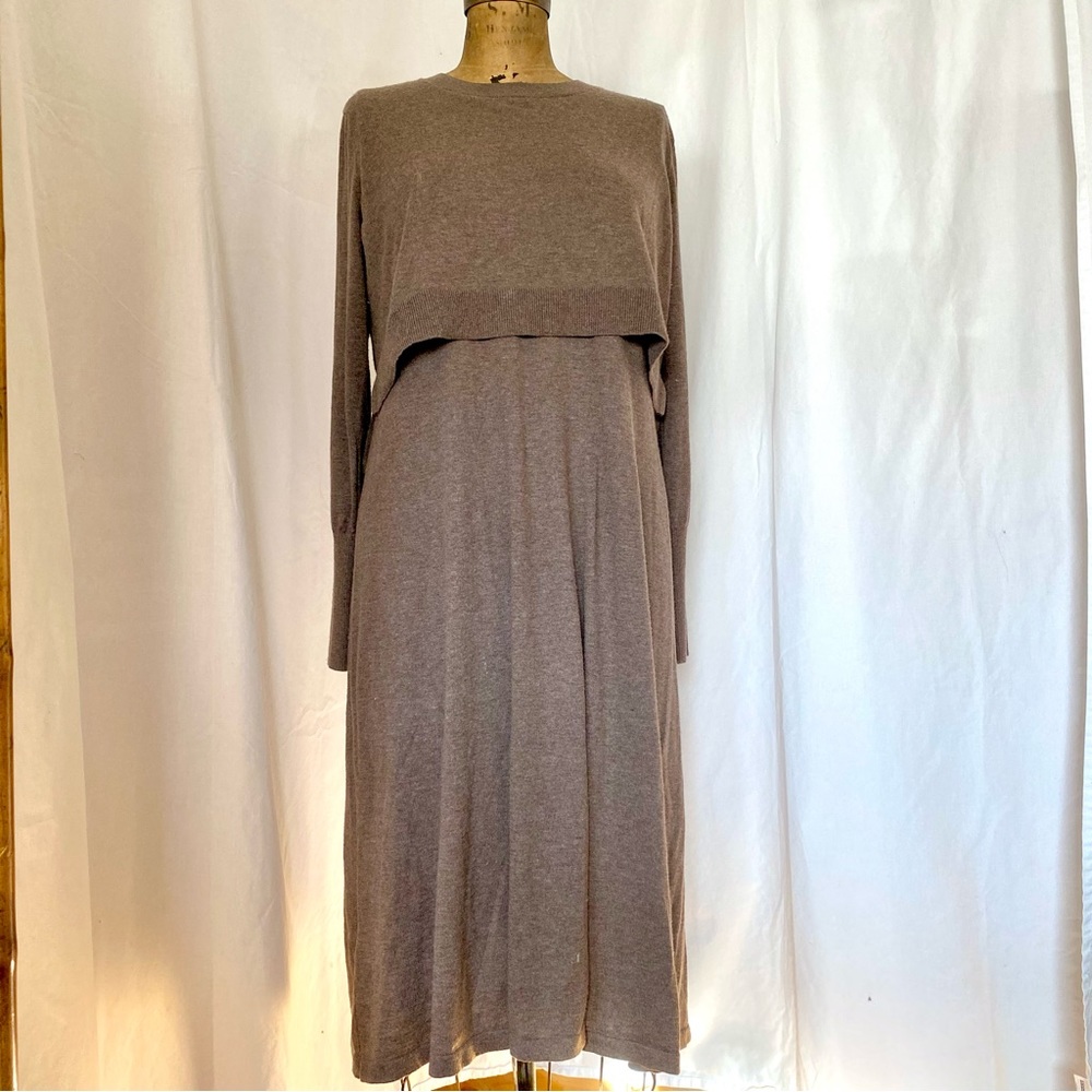 Calvin Klein | Brown Midi Sweater Dress, xl